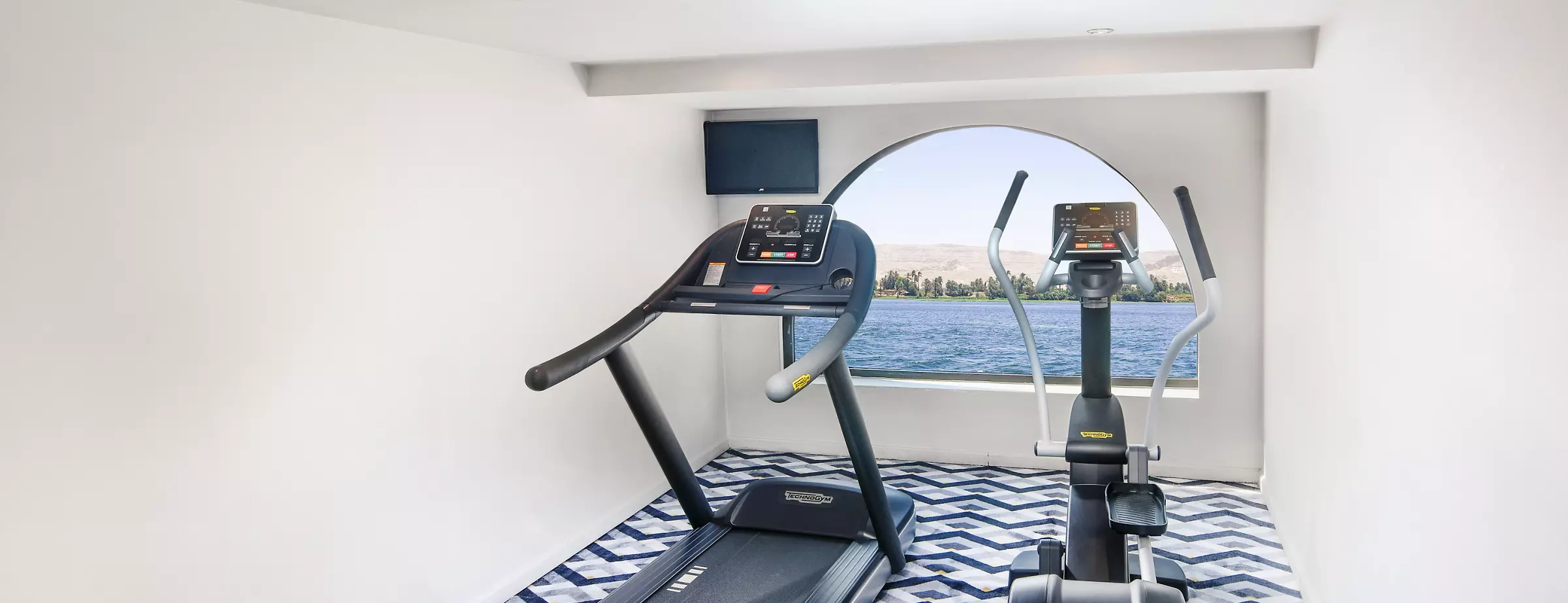 Gym aboard the Mövenpick MS Sun Ray Nile cruise